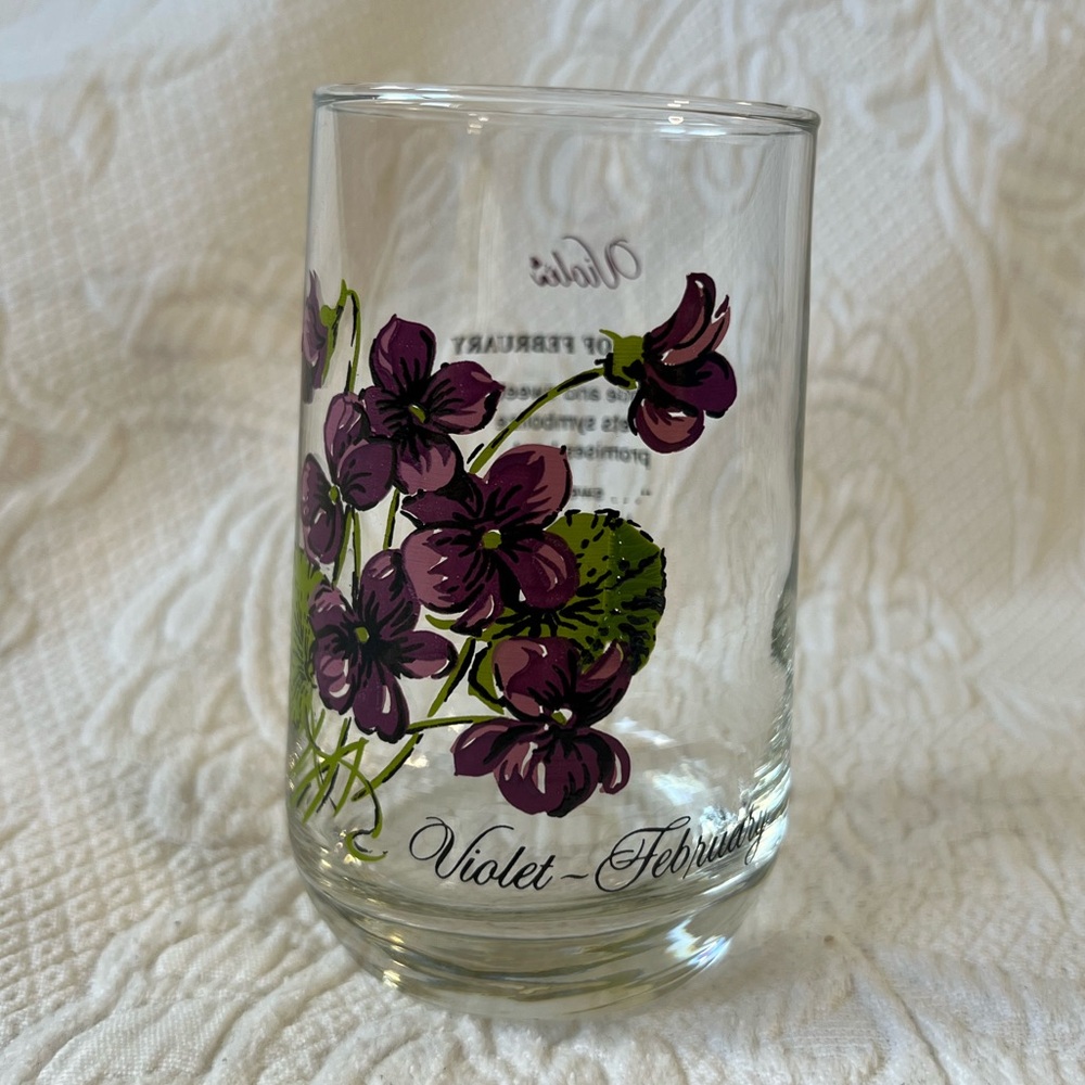 Vintage Brockway Glass Violet - February